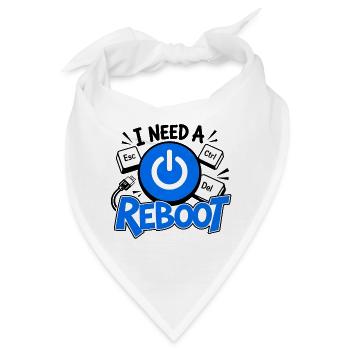 I NEED A REBOOT – Computational Humor - Bandana - Weiß - Vorne