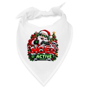 Gamer Weihnachtsmodus aktiviert – Santa Claus Player 3D - Bandana - Weiß - Vorne