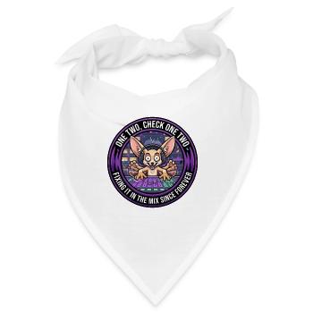 Lustiger Toningenieur Fennec Fox Fix im Mix - Bandana - Weiß - Vorne
