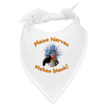 Krallo Kreisch™: Meine blank stehenden Nerven - Bandana - Weiß - Vorne