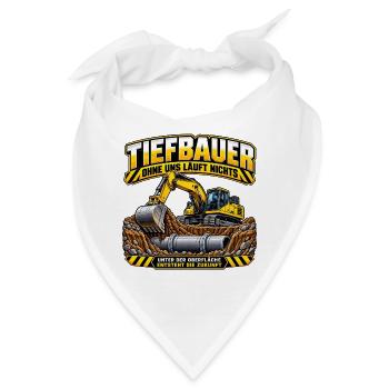 Tiefbauer: Zukunft unter der Oberfläche Bagger - Bandana - Weiß - Vorne