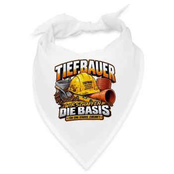 Tiefbauer Basis für starke Zukunft Helm  - Bandana - Weiß - Vorne