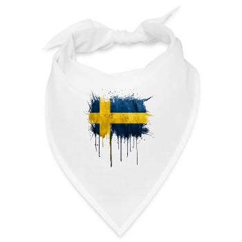 Graffiti sweden flag - Bandana - Weiß - Vorne
