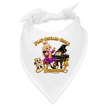 Mozart – Spiel, Träum, Lächeln! - Bandana - Weiß - Vorne
