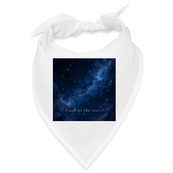 Sternenhimmel - Bandana - Weiß - Vorne