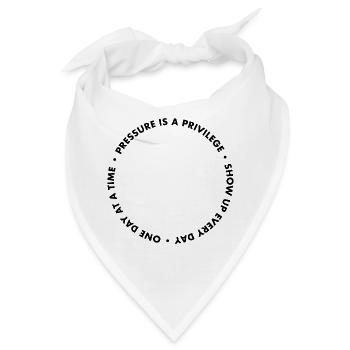 Pressure Is A Privilege Apparel  - Bandana - Weiß - Vorne