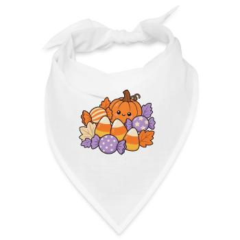 Candy Corn Stillleben – Soft Halloween - Bandana - Weiß - Vorne