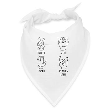 Hardrock Heavy Metal lustige Geschenkidee  - Bandana - Weiß - Vorne