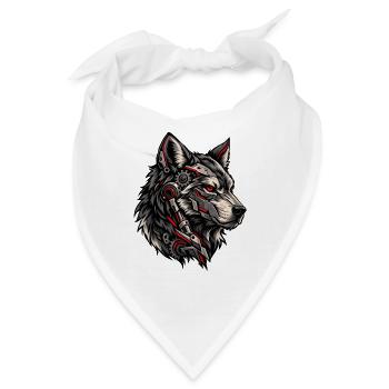 Mechanischer Wolf - Bandana - Weiß - Vorne