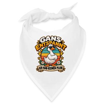 Gans Entspannt - Bandana - Weiß - Vorne