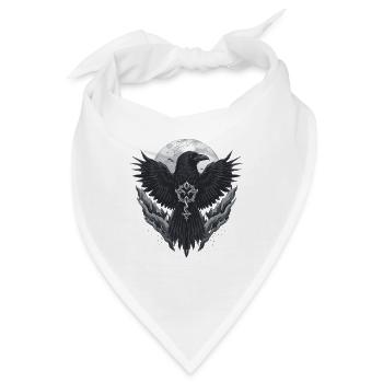 Raben-Mond-Siegel - Bandana - Weiß - Vorne