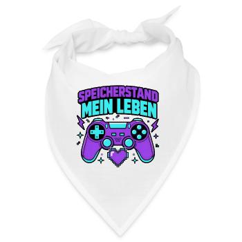 Speicherstand mein Leben Retro Gamer Controller - Bandana - Weiß - Vorne