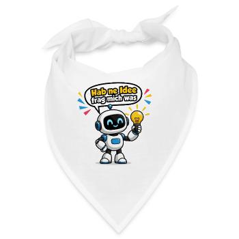 Hab ne Idee frag mich was Roboter Glühbirne Design - Bandana - Weiß - Vorne