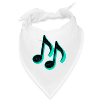 futuristische musiknoten - Bandana - Weiß - Vorne