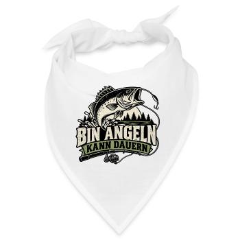 Bin Angeln kann dauern - Bandana - Weiß - Vorne