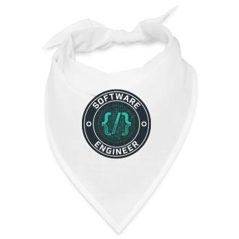 Software Engineer Binärcode-Badge-Geschenk - Bandana - Weiß - Vorne