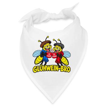 Glühwein Bro - Weihnachtsmarkt - Bandana - Weiß - Vorne