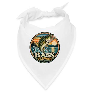 Barschfischen Sunrise Round Patch - Bandana - Weiß - Vorne