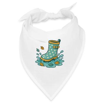 Rain Boot Splash – Cosy Rain Day - Bandana - Weiß - Vorne