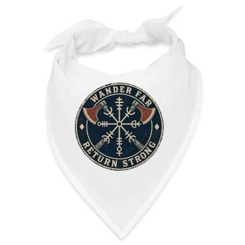 Wander Far, Return Strong — Kreissiegel - Bandana - Weiß - Vorne