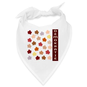 Herbst Vielfalt Demokratie - Bandana - Weiß - Vorne