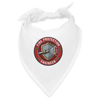 Brandschutzingenieur-Sprinkler-Schildabzeichen - Bandana - Weiß - Vorne