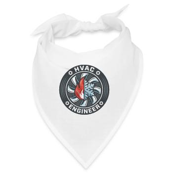HVAC-Ingenieur Flame Snowflake Ventilator-Badge-Geschenk - Bandana - Weiß - Vorne
