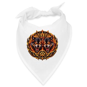 Flammenwölfe Königszeichen - Bandana - Weiß - Vorne
