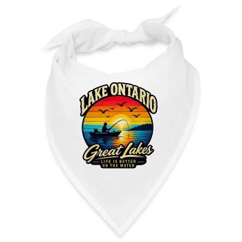 Angeln im Lake Ontario – Leben in den Großen Seen - Bandana - Weiß - Vorne