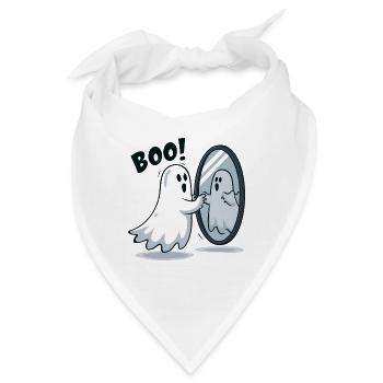 Boo Spiegelgeist im Spiegel - Bandana - Weiß - Vorne