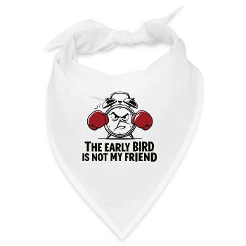 Boxen gegen den Frühaufsteher - Bandana - Weiß - Vorne