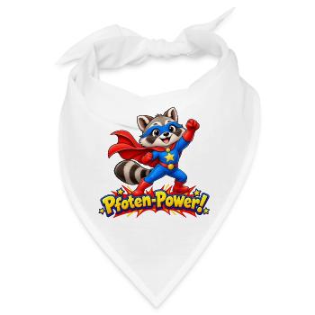 Superheld Waschbär - Pfoten-Power Comic Desig - Bandana - Weiß - Vorne