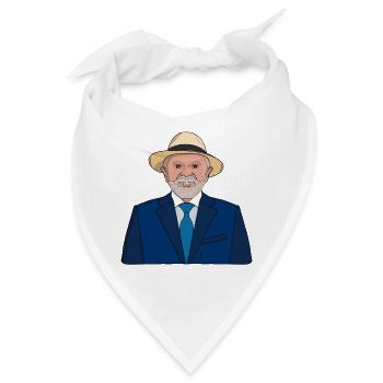 Präsident Lula da Silva Art – brasilianischer Führer - Bandana - Weiß - Vorne