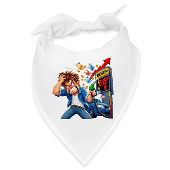 Tankpreis-Wut am Zapfhahn - Bandana - Weiß - Vorne