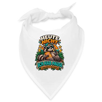 Waschbär Pause - Bandana - Weiß - Vorne