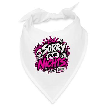 Sorry Für Nichts - Bandana - Weiß - Vorne