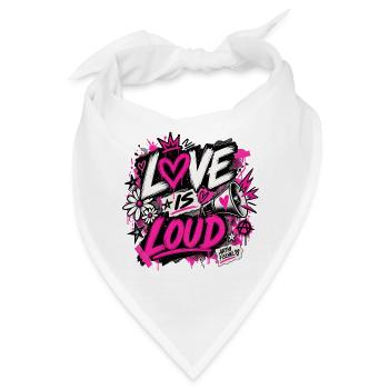 Love is loud - Bandana - Weiß - Vorne