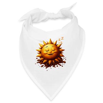 Schlafender Sonnenschein mit Bohnen - Bandana - Weiß - Vorne