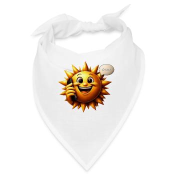 Sonnenlächeln am Telefon - Bandana - Weiß - Vorne