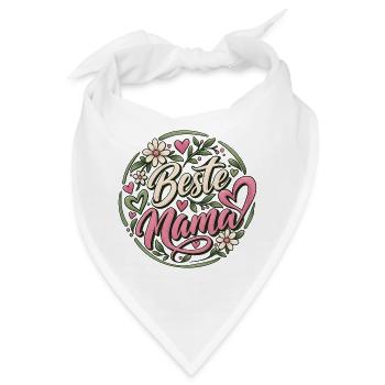 Muttertag beste Mama - Mama ist die Beste Muddi - Bandana - Weiß - Vorne