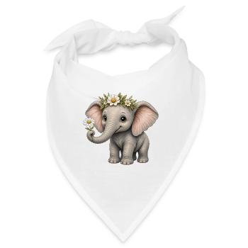 Cute Elephant – Daisy Trunk Friend - Bandana - Weiß - Vorne