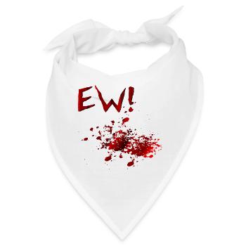 Halloween-Kostüm-Blutflecken - Bandana - Weiß - Vorne