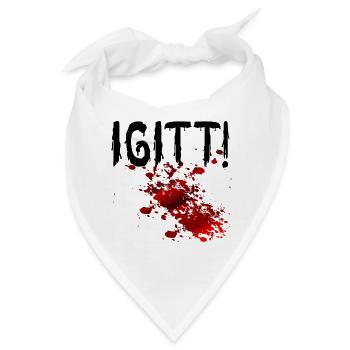 Halloween Blutflecken Igitt - Bandana - Weiß - Vorne