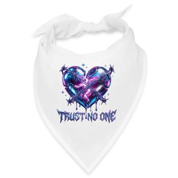 Trust No One - Y2K Liquid Chrome Barbed Wire Broke - Bandana - Weiß - Vorne