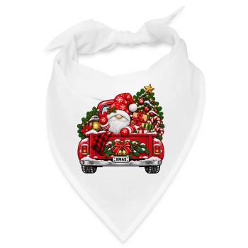 Zwerg im Pickup - Bandana - Weiß - Vorne