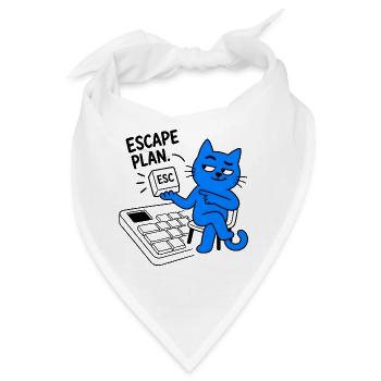 AUSBRUCHSPLAN | Humor Büro-Computing - Bandana - Weiß - Vorne