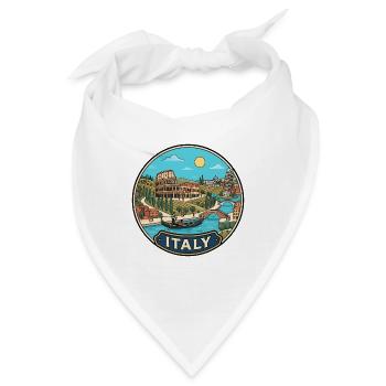 Italien Reiseabzeichen Kolosseum Schiefer Turm Pisa - Bandana - Weiß - Vorne