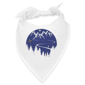 Wandern Berge - Bandana - Weiß - Vorne