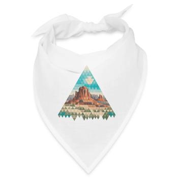 Geometrische Wüstenlandschaft Dreieck - Bandana - Weiß - Vorne