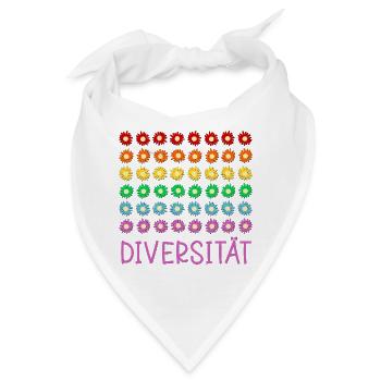 Regenbogen Diversität - Bandana - Weiß - Vorne